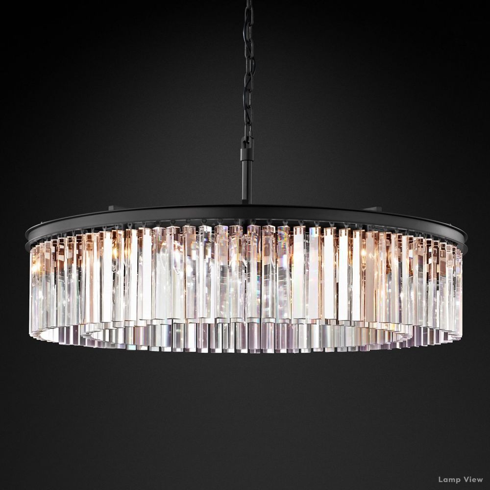 Rhys Aura Prism Round Chandelier 43"