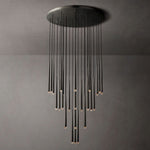 Aquitaine Conical Brass Round Chandelier 48"