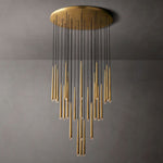 Aquitaine Conical Brass Round Chandelier 48"
