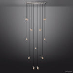 Pearl Shimmering Crystal Rectangle Chandelier 54"