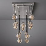 Pearl Shimmer Crystal Rectangle Chandelier 54"