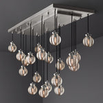 Pearl Shimmer Crystal Rectangle Chandelier 54"