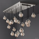 Pearl Shimmering Crystal Rectangle Chandelier 54"