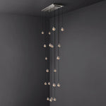 Pearl Shimmer Crystal Rectangle Chandelier 54"