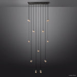 Pearl Shimmering Crystal Rectangle Chandelier 54"