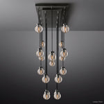 Pearl Shimmering Crystal Rectangle Chandelier 54"