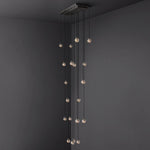 Pearl Shimmer Crystal Rectangle Chandelier 54"