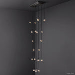 Pearl Shimmering Crystal Rectangle Chandelier 54"