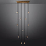 Pearl Shimmering Crystal Rectangle Chandelier 54"