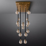 Pearl Shimmering Crystal Rectangle Chandelier 54"