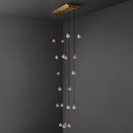 Pearl Shimmering Crystal Rectangle Chandelier 54"