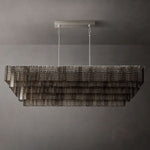 Sirene Molded Glass Rectangle Chandelier 77"