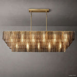 Sirene Molded Glass Rectangle Chandelier 77"