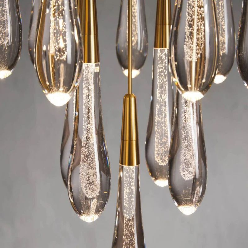 Soltaire Cascading Glass Round Chandelier