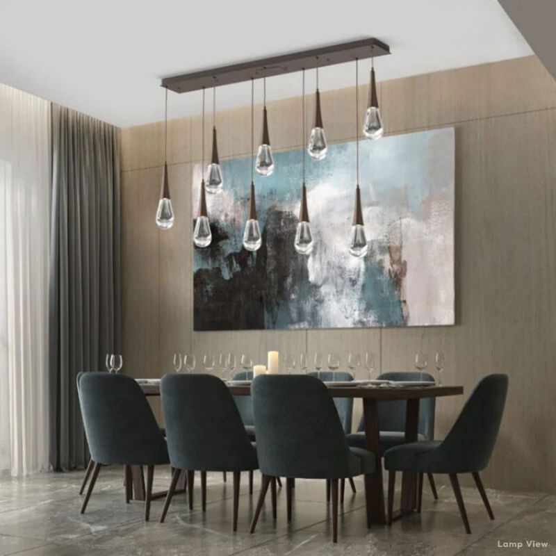 Raindrop Glass Linear Chandelier - jchandelier