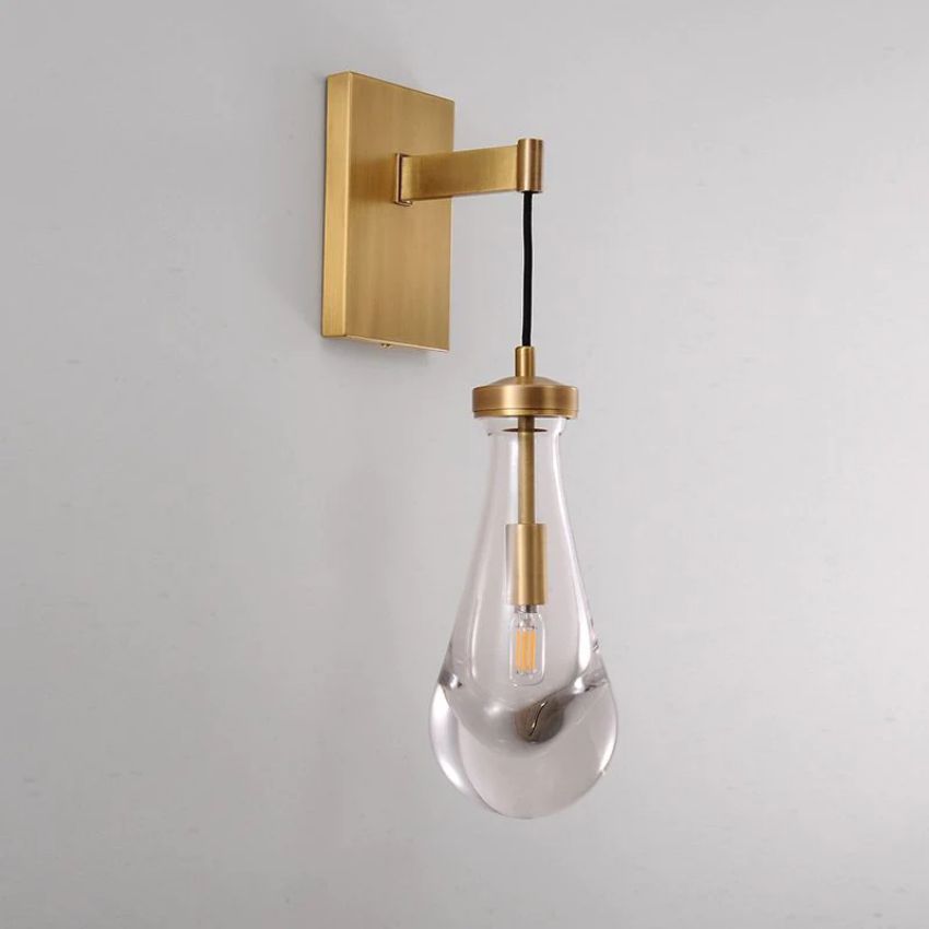 Rain Waterfall Glass Wall Sconce