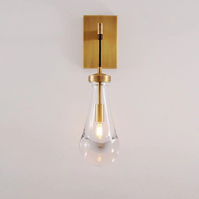 Rain Waterfall Glass Wall Sconce