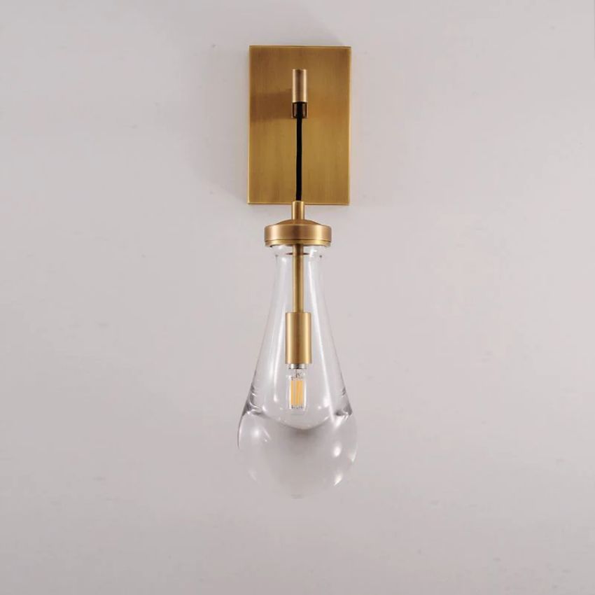 Rain Waterfall Glass Wall Sconce