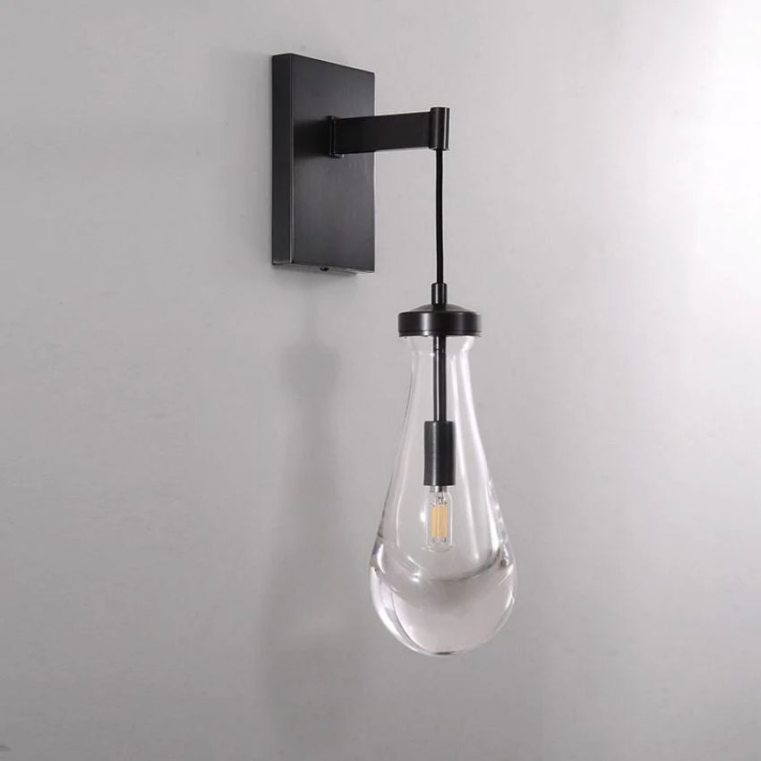 Rain Waterfall Glass Wall Sconce