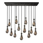 Rain Waterfall Glass Rectangular Chandelier 54"