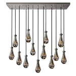 Rain Waterfall Glass Rectangular Chandelier 54"