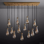 Rain Waterfall Glass Rectangular Chandelier 54"