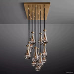 Rain Waterfall Glass Rectangular Chandelier 54"