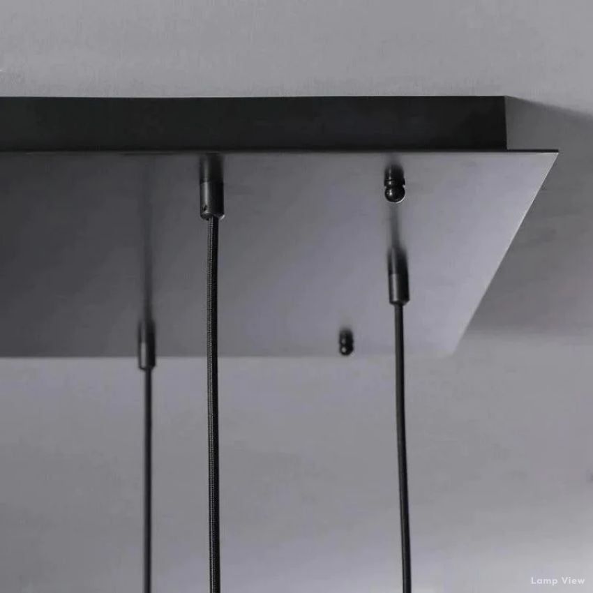 Rain Waterfall Glass Rectangular Chandelier 54"