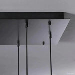 Rain Waterfall Glass Rectangular Chandelier 54"