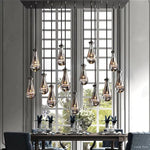 Rain Waterfall Glass Rectangular Chandelier 54"