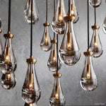 Rain Waterfall Glass Rectangular Chandelier 54"