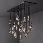 Rain Waterfall Glass Rectangular Chandelier 72"