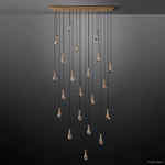 Rain Waterfall Glass Rectangular Chandelier 72"