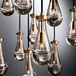 Rain Waterfall Glass Round Chandelier 18"