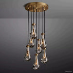 Rain Waterfall Glass Round Chandelier 18"
