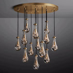 Rain Waterfall Glass Round Chandelier 36"