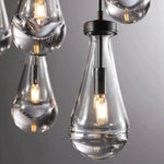 Rain Waterfall Glass Round Chandelier 36"