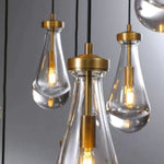 Rain Waterfall Glass Round Chandelier 36"