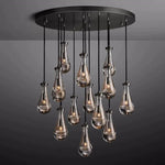 Rain Waterfall Glass Round Chandelier 36"