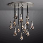 Rain Waterfall Glass Round Chandelier 36"