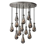 Rain Waterfall Glass Round Chandelier 36"