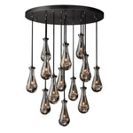 Rain Waterfall Glass Round Chandelier 36"