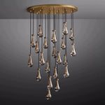 Rain Waterfall Glass Round Chandelier 47"