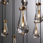 Rain Waterfall Glass Round Chandelier 47"