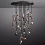 Rain Waterfall Glass Round Chandelier 47"