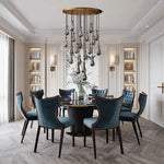 Rain Waterfall Glass Round Chandelier 47"