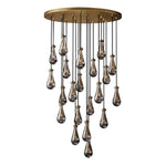 Rain Waterfall Glass Round Chandelier 47"