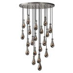 Rain Waterfall Glass Round Chandelier 47"