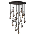 Rain Waterfall Glass Round Chandelier 47"