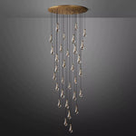 Rain Waterfall Glass Round Chandelier 60"